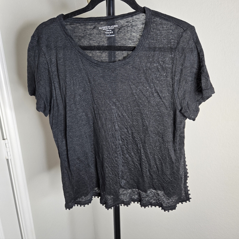 Sheer Charcoal Short Sleeve Tee